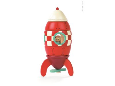 Drevená magnetická skladačka Raketa Kit Magnet