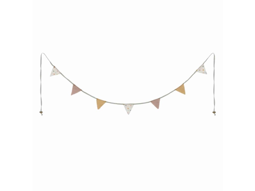 Maileg mini girlanda - 7 vlajočiek - 85cm