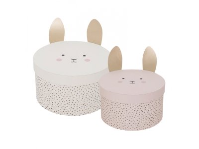 Jabadabado úložné boxy zajačik - set 2ks