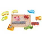 Drevené puzzle - vkladačka tvarov - výber variantov