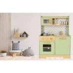 Drevená kuchynka s príslušenstvom - mint 86cm