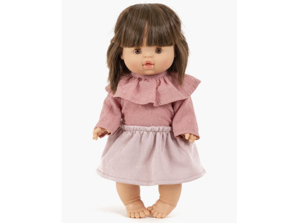 Minikane set blúzka plumentis a sukňa petale - ružová