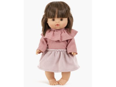 Minikane set blúzka plumentis a sukňa petale - ružová