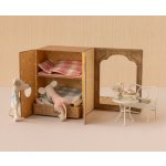 Maileg baletné štúdio s dvomi myškami a postieľkami