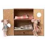 Maileg baletné štúdio s dvomi myškami a postieľkami