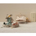 Maileg myška bábatko v košíku - modrá