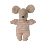 Maileg myška bábätko v košíku - ružová