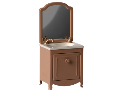 Maileg kovové umývadlo so zrkadlom pre myšky - dark powder