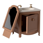 Maileg kovové umývadlo so zrkadlom pre myšky - dark powder