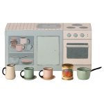 Maileg kuchynský drez pre myšky so sporákom a riadmi