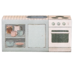 Maileg kuchynský drez pre myšky so sporákom a riadmi